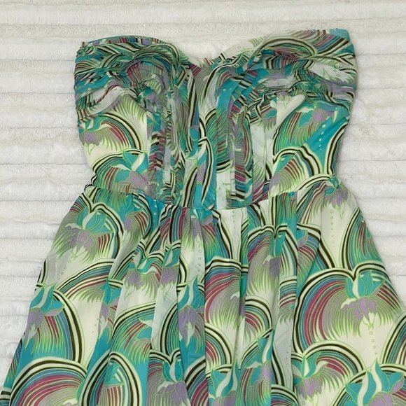 MM Couture Miss Me Strapless Party Dress Size Small Ruffle Sweetheart Chiffon - Picture 5 of 7